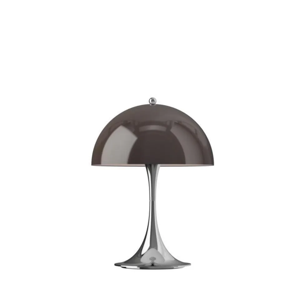 Panthella 250 Portable V3 bord- / batterilampe, krom/brun opal