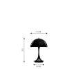 Panthella 160 Portable V2 bord- / batterilampe, metal sort
