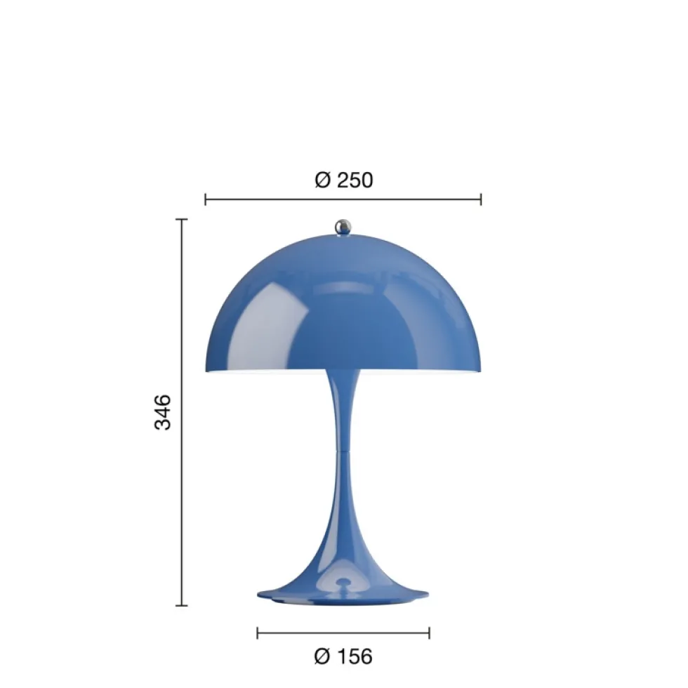 Panthella 250 Portable V3 bord- / batterilampe, opaque indigo blå