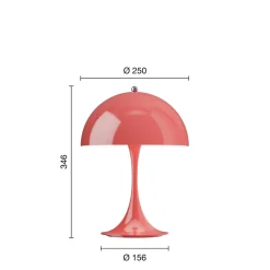 Panthella 250 Portable V3 bord- / batterilampe, opaque koral