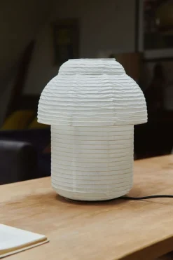 Papier double bordlampe Ø30, hvid