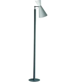Parliament gulvlampe, hvid/mat grå