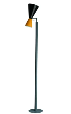 Parliament gulvlampe, sort/gul