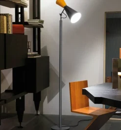 Parliament gulvlampe, sort/gul