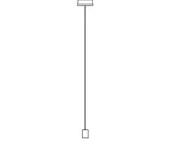 Pendel ophæng - 6 m. ledning (KUN 1 OPHÆNG SKAL BRUGES)