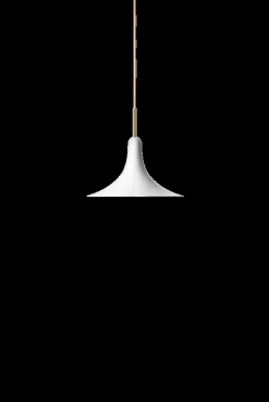 Petalii 1 pendel small, poleret messing/hvid