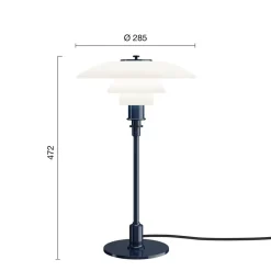 PH 3/2 bordlampe, glossy deep blue