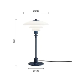 PH 2/1 bordlampe, glossy deep blue