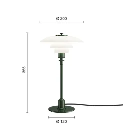 PH 2/1 bordlampe, glossy deep green