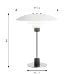 PH 4/3 bordlampe, hvid