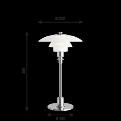 PH 2/1 bordlampe, krom