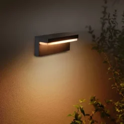 Philips Hue Nyro White and Color Ambiance udendørs væglampe, sort