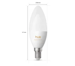 Philips Hue White Ambiance kertepære 3,7W LED E14 500lm