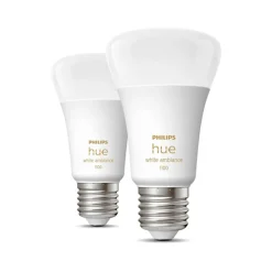Philips Hue White Ambiance 11W LED E27 2 stk