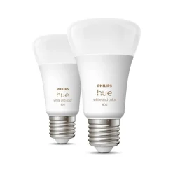 Philips Hue White and Color Ambiance 9W LED E27 2 stk