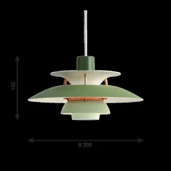 PH 5 Ø300 pendel, hues of green