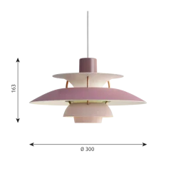 PH 5 Ø300 pendel, hues of rose