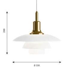PH 3½-3 pendel, messing