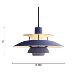 PH 5 Ø300 pendel, monokrom dusty indigo
