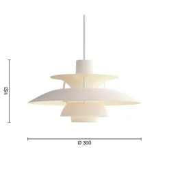 PH 5 Ø300 pendel, monokrom pale blush