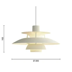 PH 5 Ø300 pendel, monokrom pale pewter