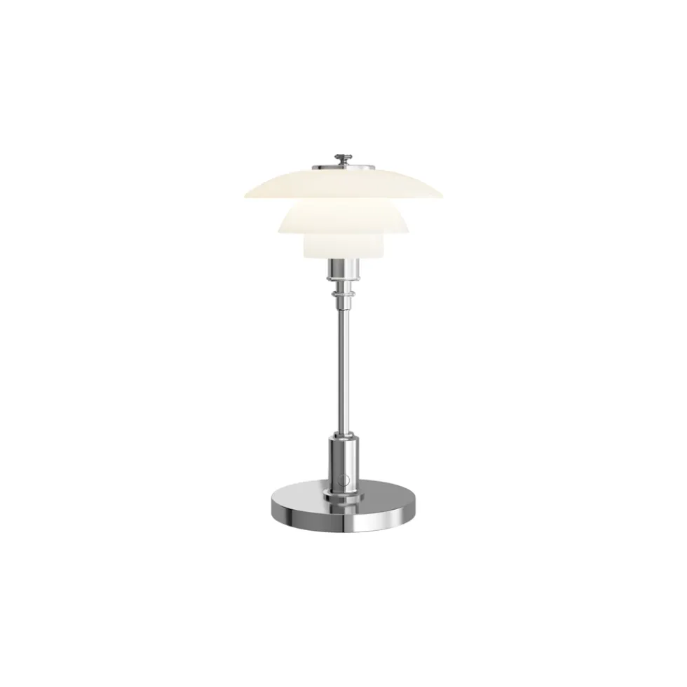 PH 1/1 Portable bordlampe / batterilampe, krom