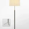 Pie de salón Gulvlampe G2 natur/krom