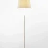 Pie de salón Gulvlampe G3 natur/krom