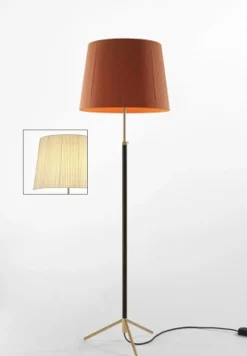 Pie de salón Gulvlampe G1 natur/messing
