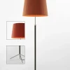 Pie de salón Gulvlampe G1 rød/krom