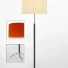 Pie de salón Gulvlampe G2 rød/krom