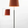Pie de salón Gulvlampe G1 rød/messing