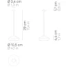 Pina batterilampe / bordlampe, corten