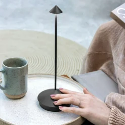 Pina batterilampe / bordlampe, mørkegrå