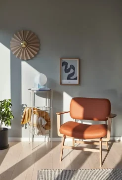 Pliss væglampe, sand/messing