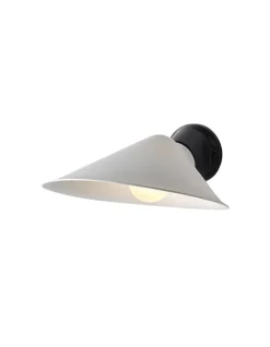 Plume væglampe, sort/porcelæn