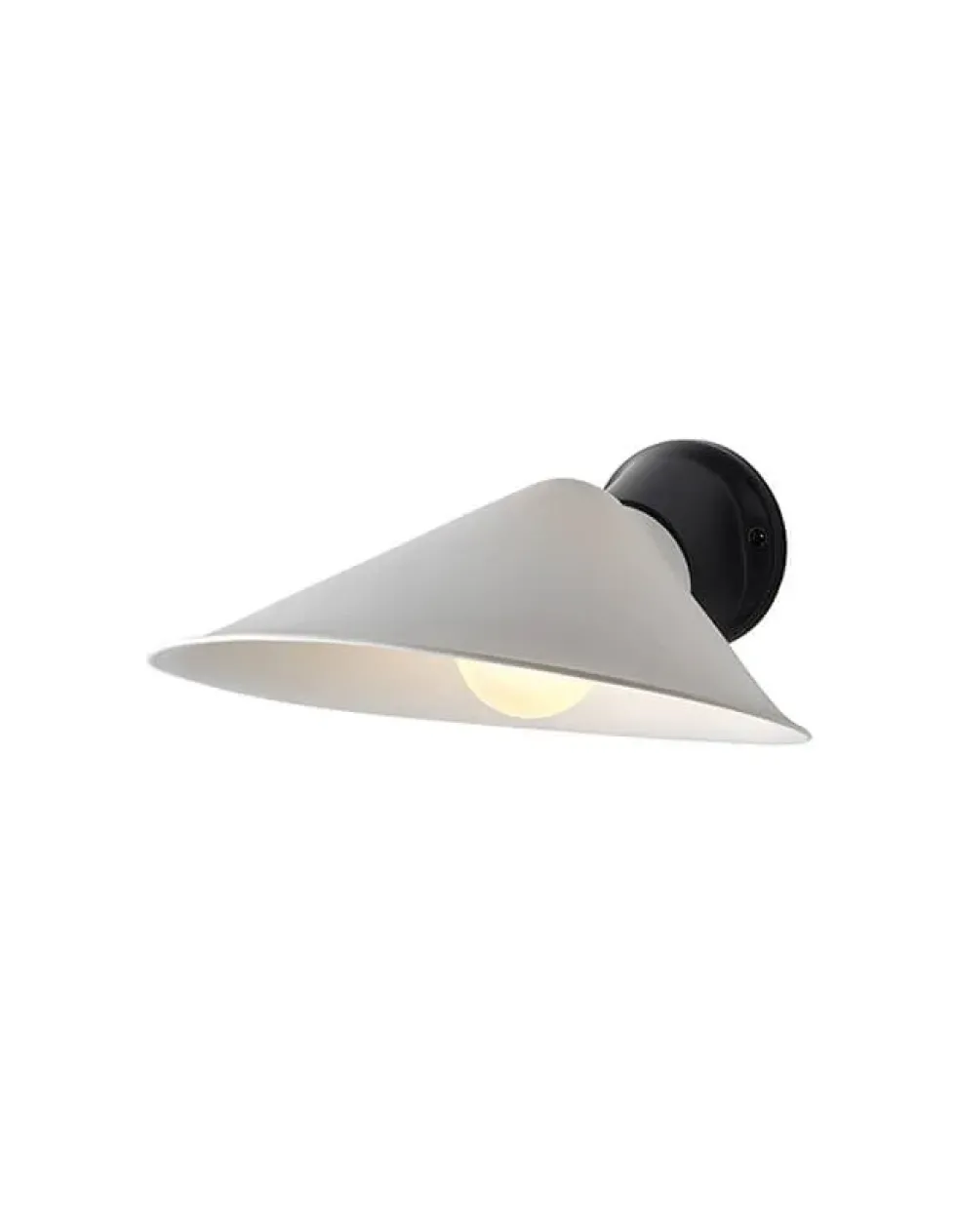 Plume væglampe, sort/porcelæn