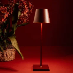 Poldina batterilampe / bordlampe, bordeaux
