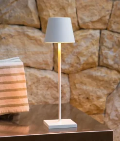 Poldina batterilampe / bordlampe, hvid