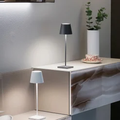 Poldina batterilampe / bordlampe, hvid
