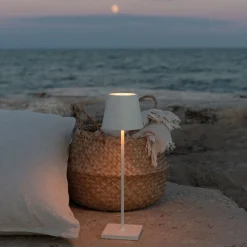 Poldina batterilampe / bordlampe, hvid