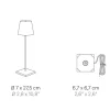 Poldina micro batterilampe / bordlampe, pink