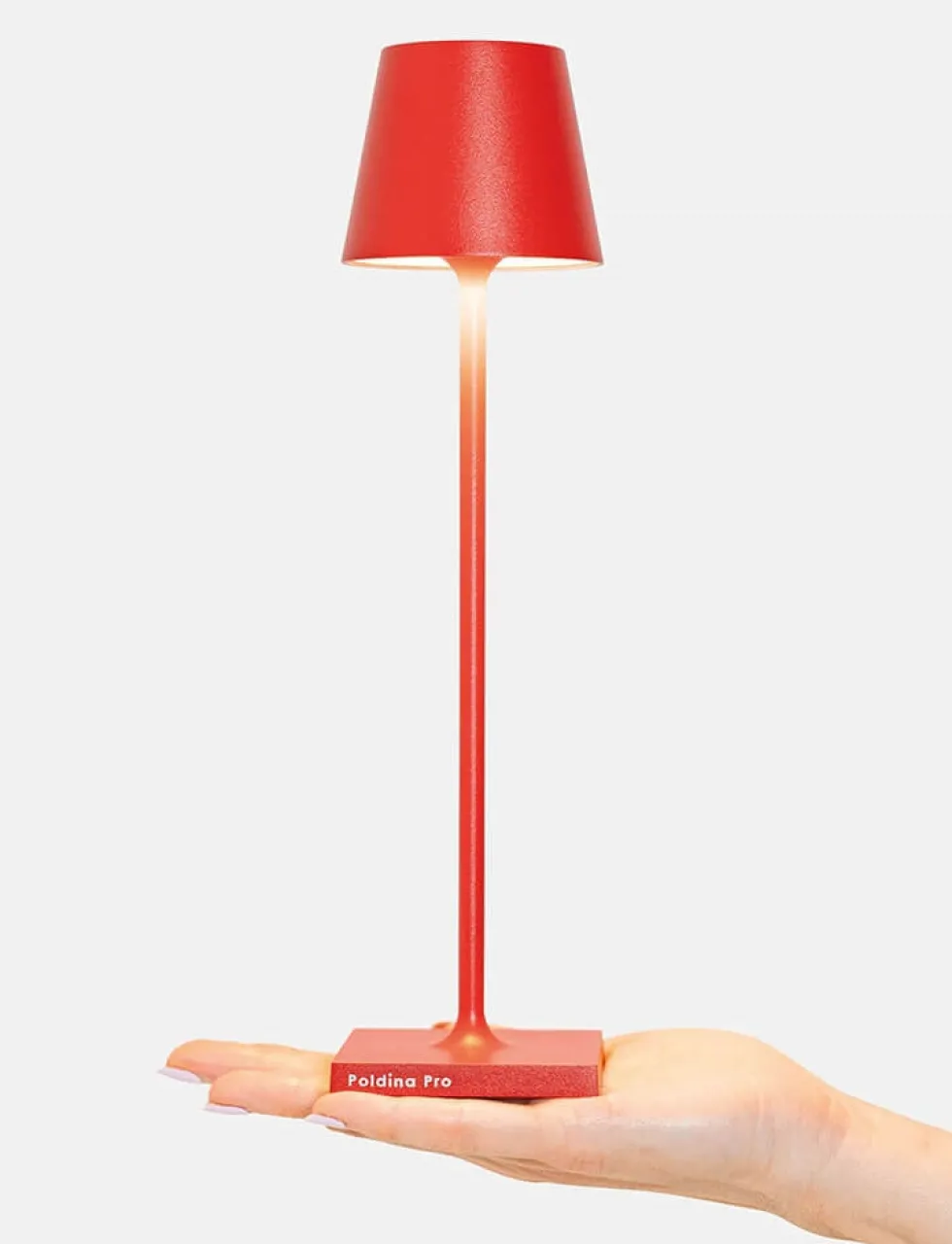 Poldina micro batterilampe / bordlampe, rød