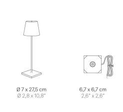 Poldina micro batterilampe / bordlampe, corten