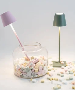 Poldina micro batterilampe / bordlampe, salviegrøn
