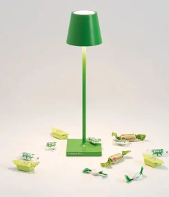 Poldina micro batterilampe / bordlampe, æblegrøn