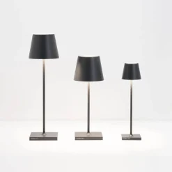 Poldina mini batterilampe / bordlampe, mørkegrå