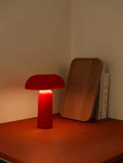 Porta batterilampe / bordlampe, rød