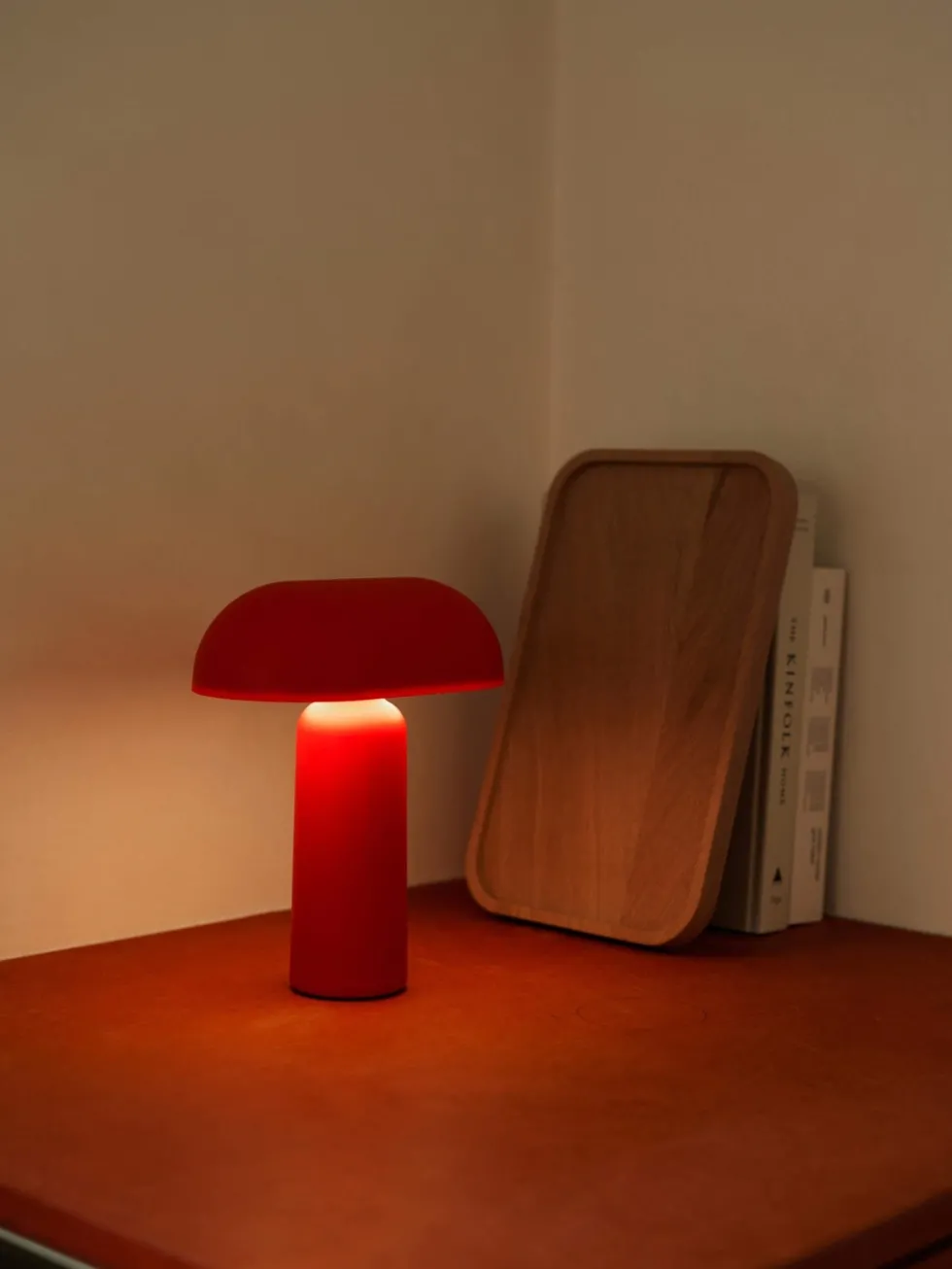 Porta batterilampe / bordlampe, rød