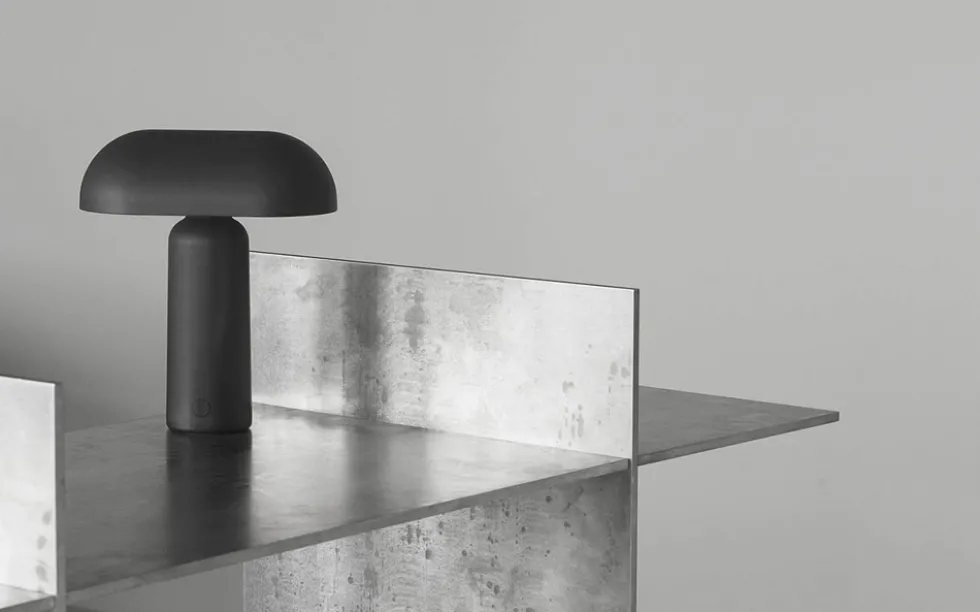 Porta batterilampe / bordlampe, sort